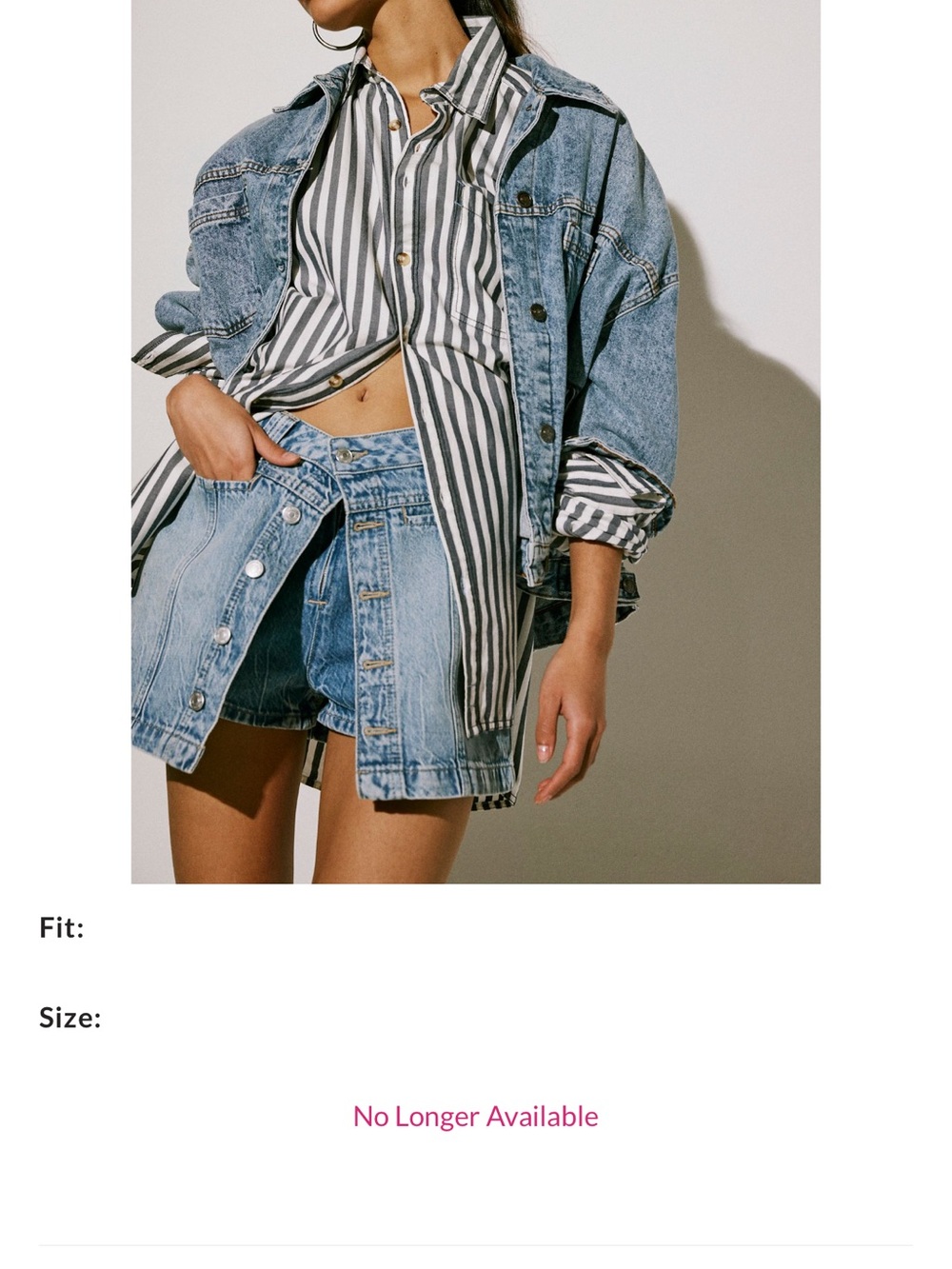 We The Free Light Blue Denim Mini Skirt